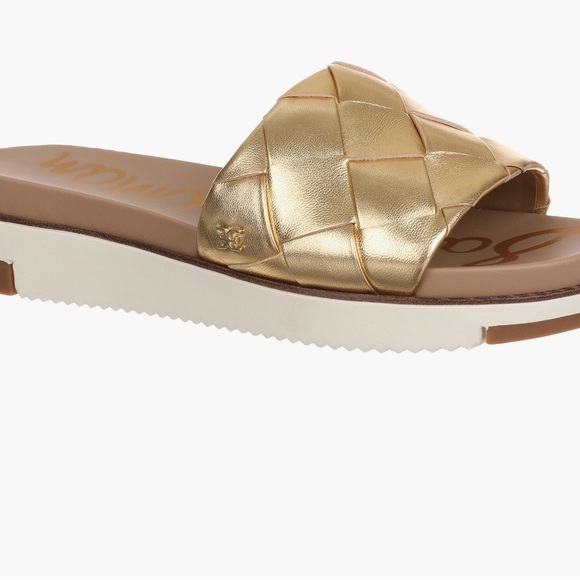 Sam Edelman Adaley Gold Slide Sandal - Picture 4 of 11